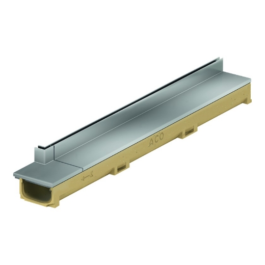 Afbeeldingen van Aco euroline 60 discreet 40 inox 1m (1st) korte hoek - 4091451