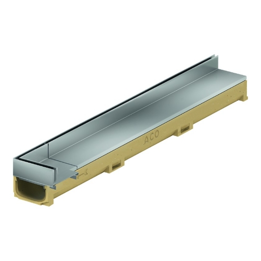 Afbeeldingen van Aco euroline 60 discreet 40 inox 1m (1st) lange hoek - 4091450