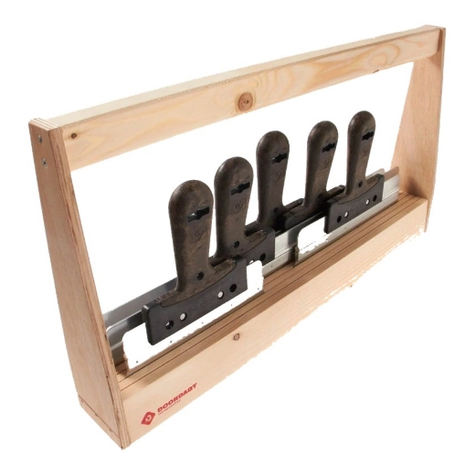 Afbeeldingen van Alvernis doordagt set inox spackmes leder greep t0,4mm 5dlg - 5900019