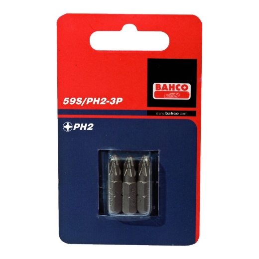 Afbeeldingen van Bahco bits PH2 25mm (3st) - 5131529