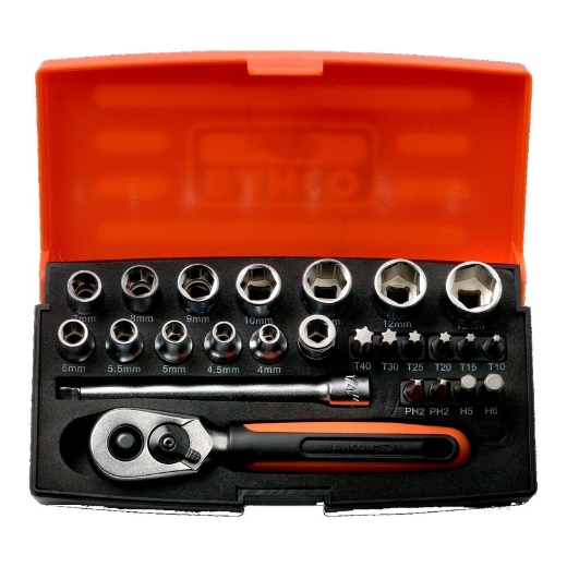 Afbeeldingen van Bahco doppenset 1/4" 25-delig - 5131255