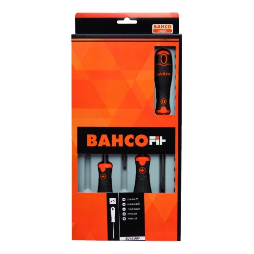 Afbeeldingen van Bahco Schroevendraaierset plat/PH 5-delig - 5131614