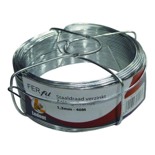 Afbeeldingen van Binddraad verzinkt 1.3mm/40m Ledent - 5082044