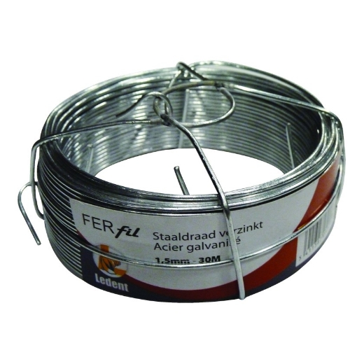 Afbeeldingen van Binddraad verzinkt 1.5mm/30m Ledent - 5082063