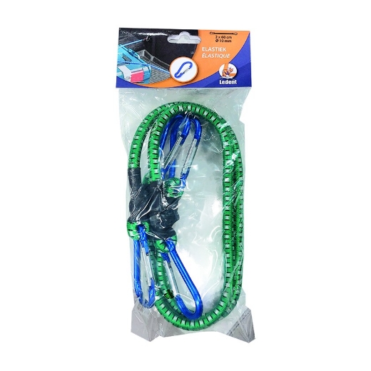 Afbeeldingen van Elastiek met musketon 0,6m/10mm Ledent (2st) - 5082238