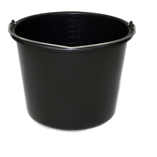 Afbeeldingen van Gripline-d 12 l emmer zwart, knopbeugel - 5074008
