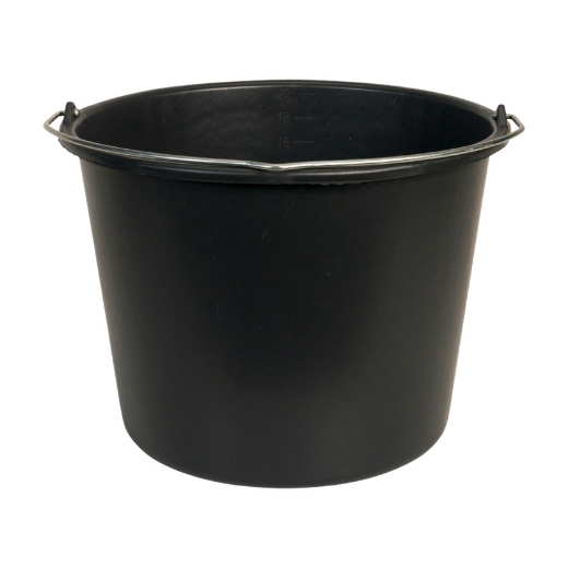 Afbeeldingen van Gripline-d 20 l emmer zwart, knopbeugel - 5074002