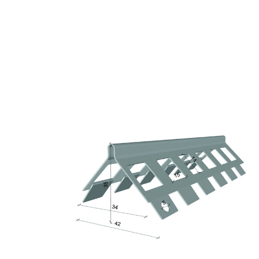 Afbeeldingen van Hoekbeschermer 3m inox (15st) buiten - 2073029