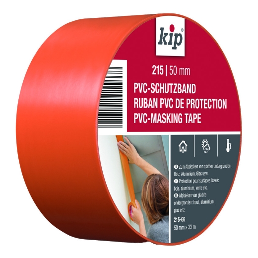 Afbeeldingen van Kip 215-66 stucatape oranje glad 50mm/33m (9st) - 5178372