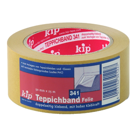 Afbeeldingen van Kip 341-22 tapijttape folie bruin dubbel 50mm/25m - 5178081