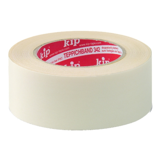 Afbeeldingen van Kip 342-22 tapijttape textiel dubbel 50mm/25m - 5178082