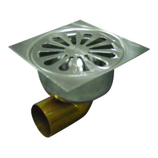 Afbeeldingen van Klokput inox 10x10 zijuitlaat - 4042017