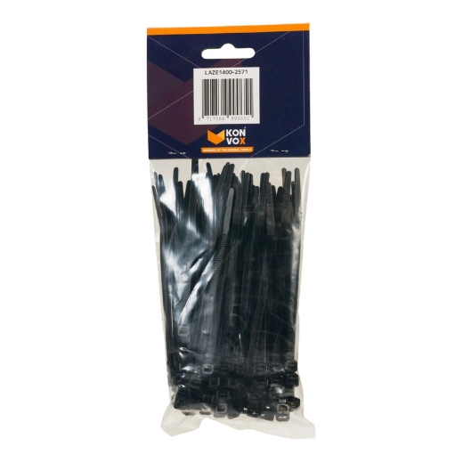 Afbeeldingen van Konvox kabelbinder 4,6x120mm zwart (100) - 2120135