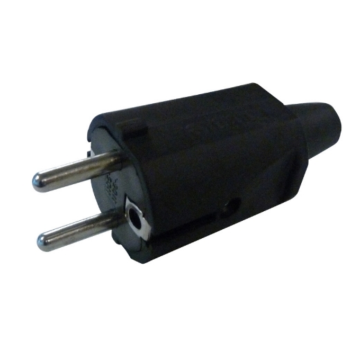 Afbeeldingen van Losse stekker mannelijk rubber zwart - 5413006