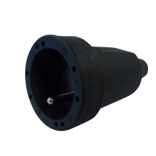 Afbeeldingen van Losse stekker vrouwelijk rubber zwart - 5413005