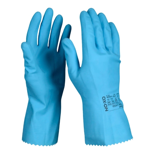 Afbeeldingen van Ox-on 14000 latex handschoen food basic blauw m10 - 5691017