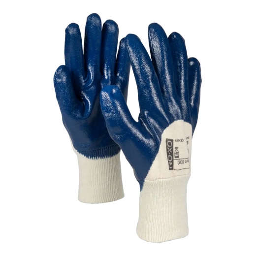 Afbeeldingen van Ox-on 8300 werkhandschoen oliebestendig nbr comfort blauw m10 - 5691021