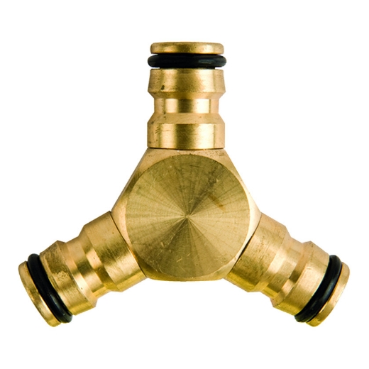Afbeeldingen van Polet 744441 driewegkoppeling brass blister - 5260092