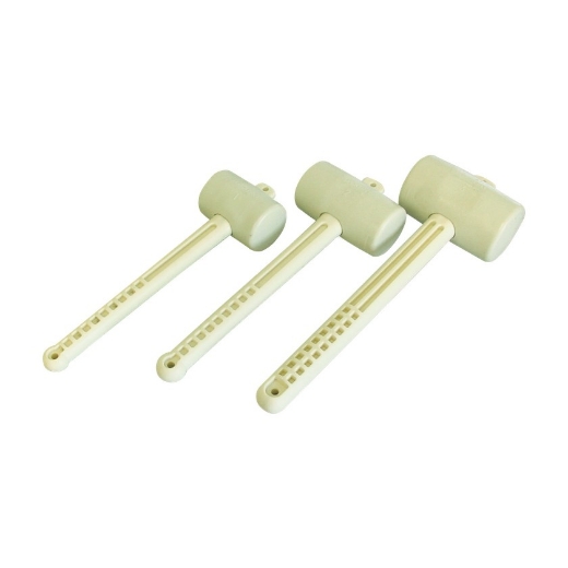 Afbeeldingen van Rubber hamer 55mm wit no 1 - 5071002