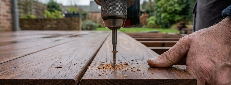 Welke schroef gebruik je voor hardhouten terrasplanken in België