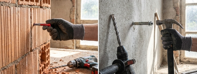 Welke plug gebruik je voor holle steen vs massieve beton