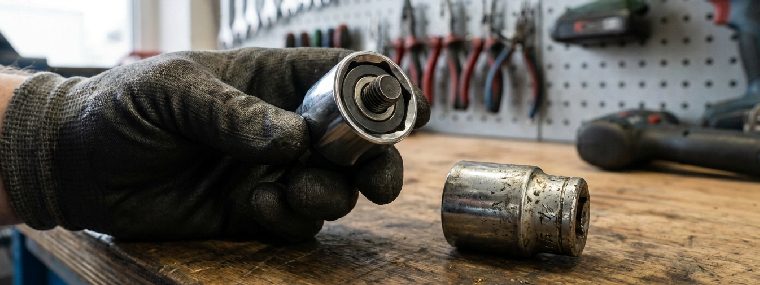 Herken wanneer magnetische dop schroef laat vallen