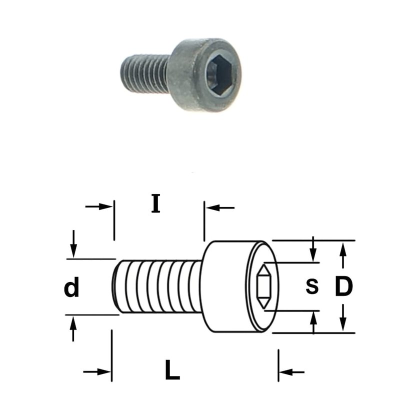 Afbeeldingen van CMT Inbusbout met ronde kop M4x6 - 990.052.00