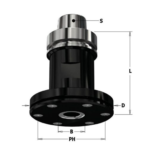 Afbeeldingen van CMT Precisie-zaaghouder met HSK-F63 kolf - 183.421.30