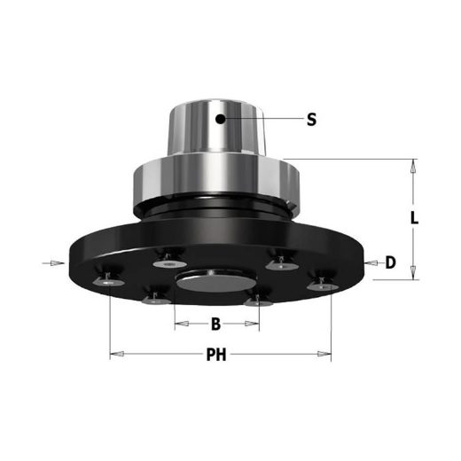 Afbeeldingen van CMT Precisie-zaaghouder met HSK-F63 kolf - 183.422.30