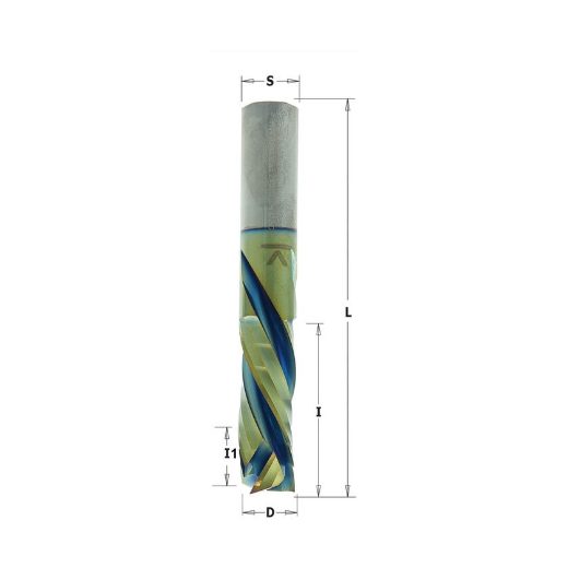 Afbeeldingen van CMT Positieve & negatieve spiraalfrees, HWM met coating - 190.162.43