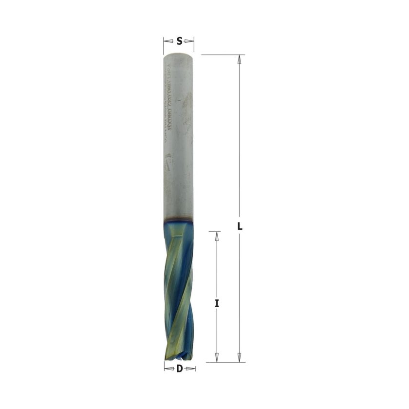 Afbeeldingen van CMT Positieve spiraalfrees, HWM + coating - 193.080.41