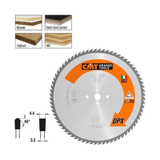 Afbeeldingen van CMT Plaatzaagblad met DPX hardmetalen tanden - 282.450.72M