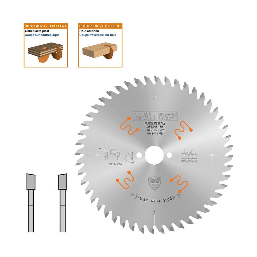 Afbeeldingen van CMT HW afkortcirkelzaag voor draagbare machines, CMT - 285.768.48H