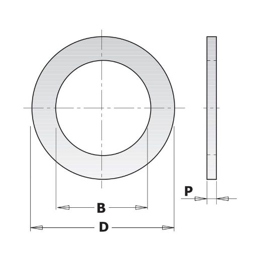 Afbeeldingen van CMT Reductiering voor zaagblad van asgat 30 naar 19,05mm, CMT - 299.305.00