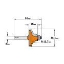 Afbeeldingen van CMT Holle radiusfrees met opstaande kant, HW - 739.380.11