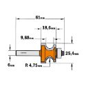 Afbeeldingen van CMT Kantenfrees met kogellager, HW - 761.048.11