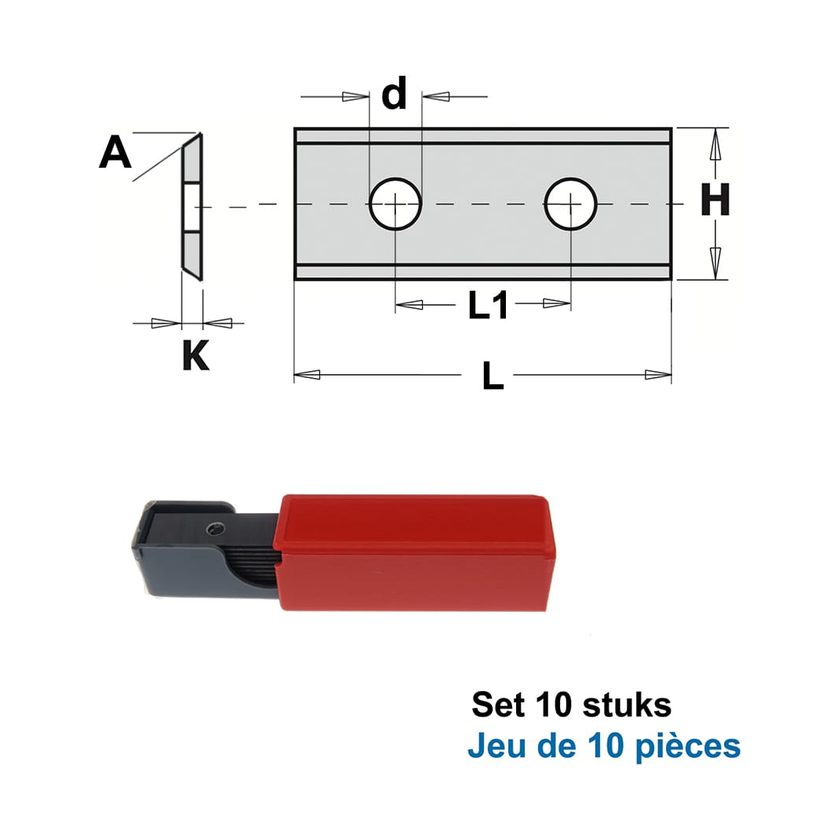 Afbeeldingen van CMT HWM wisselmessen 40mm (per 10 st.) - 790.400.04