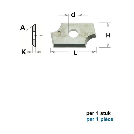 Afbeeldingen van CMT HWM Profielmes voor bossingfrees art. 05102, 05103 en 05104 - 790.640.201