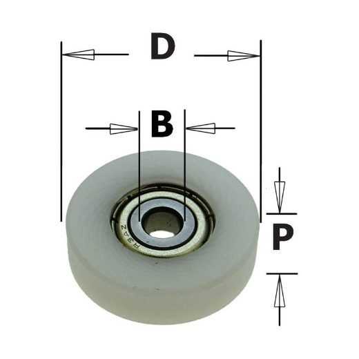 Afbeeldingen van CMT Delrin® rechte kogellager - 791.049.00