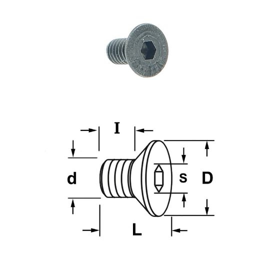 Afbeeldingen van CMT Conische bout M4, D=8mm, L=6mm - 990.004.00