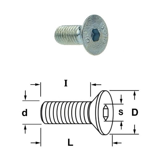 Afbeeldingen van CMT Conische bout M5, D=10mm, L=12mm - 990.055.00
