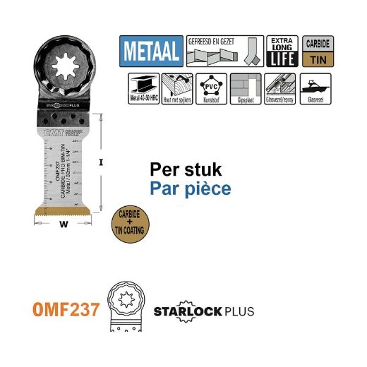 Afbeeldingen van CMT Multitoolzaagblad met fijne zaagsnede, 32mm - OMF237-X1