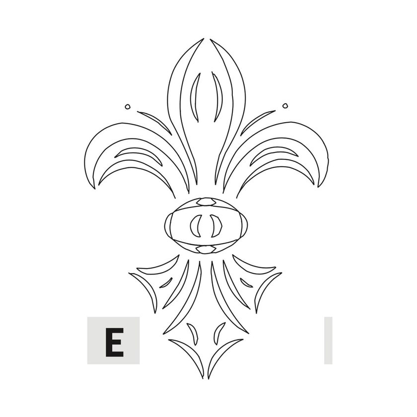 Afbeeldingen van CMT E-Deur Fleur-de-Lys - RCS-805