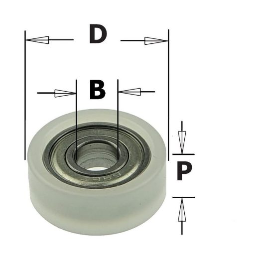 Afbeeldingen van CMT Delrin® rechte kogellager - S791.049.00