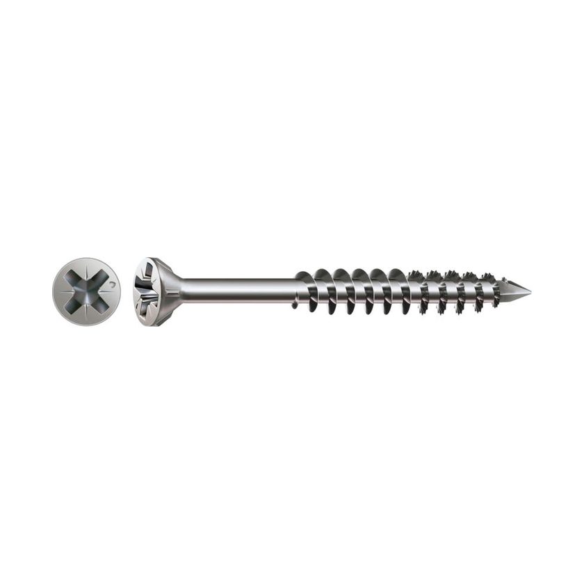Afbeeldingen van SPAX glaslatschroef 3.5x40 deeldraad verzonken kop kruiskop z cut-punt inox A2