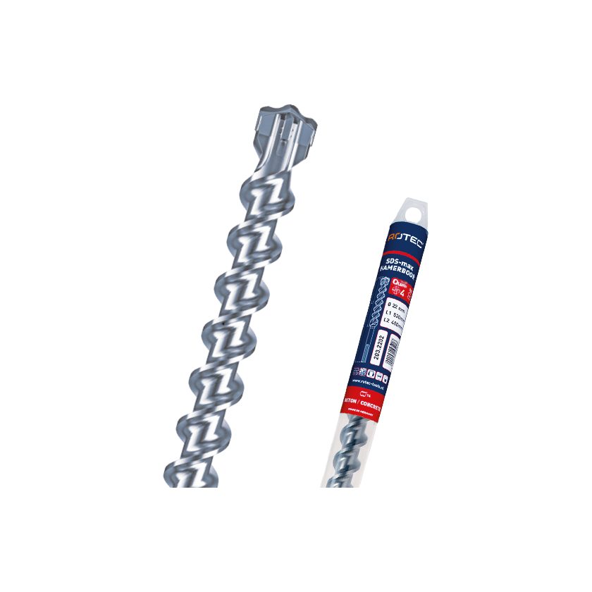 Afbeeldingen van Rotec betonboor SDS-max, Quattro-X, 25.0x200/320mm - 203.2501