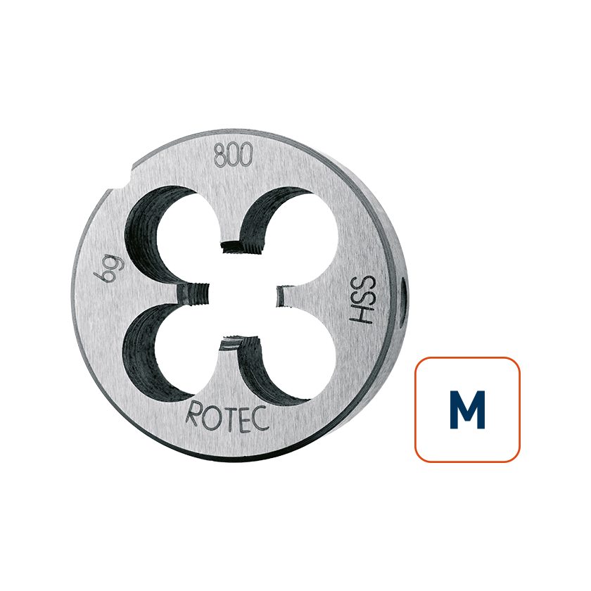 Afbeeldingen van Rotec snijplaat, HSS-E ronde snijplaat 'INOX', Din-EN 22568, M3 - 360.0300B