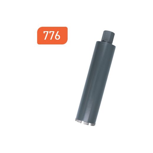 Afbeeldingen van Rotec kernboor beton, diamant kroon, grijs, droog, 1.1/4"-aansluiting, 6 sgm., 62x300mm - 776.0622