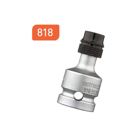 Afbeeldingen van Rotec toebehoren, Bit holder 1/4"-C6.3 with quik-lock, with square 1/2" (F) - 818.5120