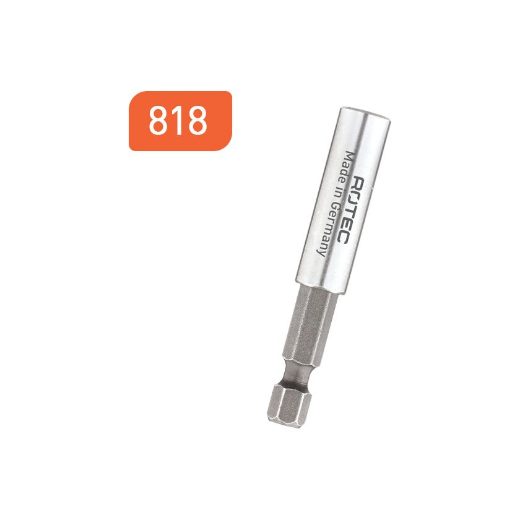 Afbeeldingen van Rotec toebehoren, Bit holder E6.3x60, magn., sleeve ø10x35, w/o C-ring - 818.00011